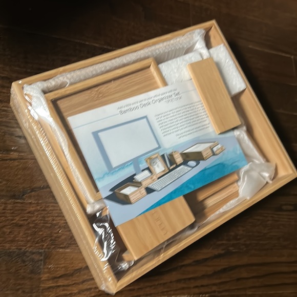 Bamboo desk organizer set from uplift NEW - Picture 4 of 7